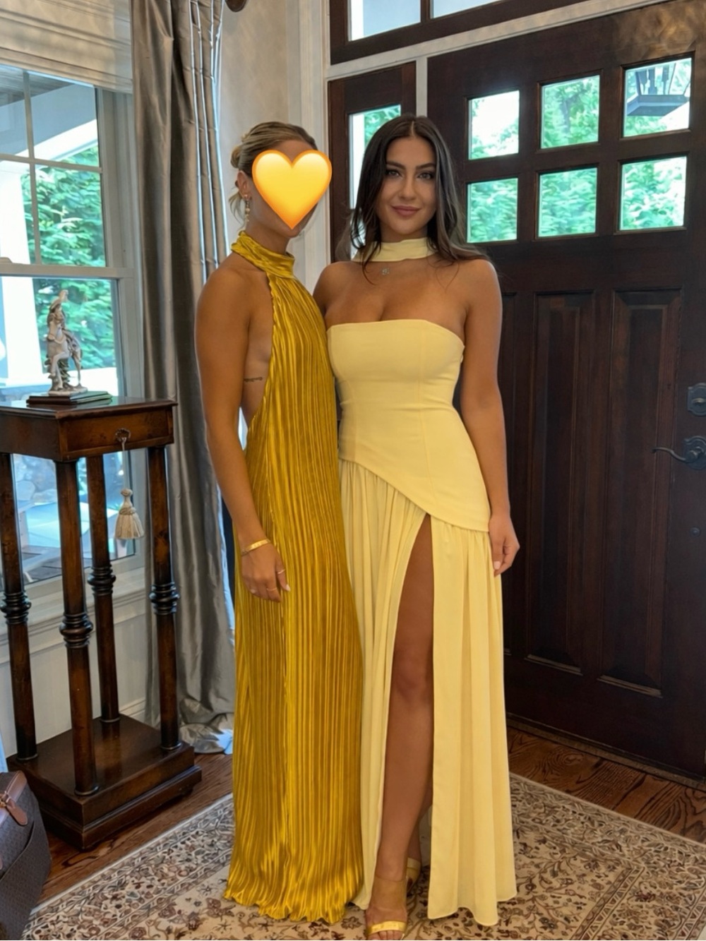 BABYBOO MALIYAH Elegant Strapless Maxi Dress with High Slit- Lemon